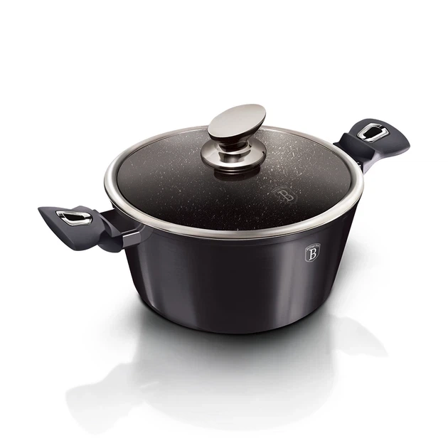 Кастрюля с крышкой Berlinger Haus Metallic Line Carbon Pro Edition 30 см 8 л антипригарное покрытие (BH-6924) - Фото 5 Кастрюля с крышкой Berlinger Haus Metallic Line Carbon Pro Edition 30 см 8 л антипригарное покрытие (BH-6924) - изображение 5