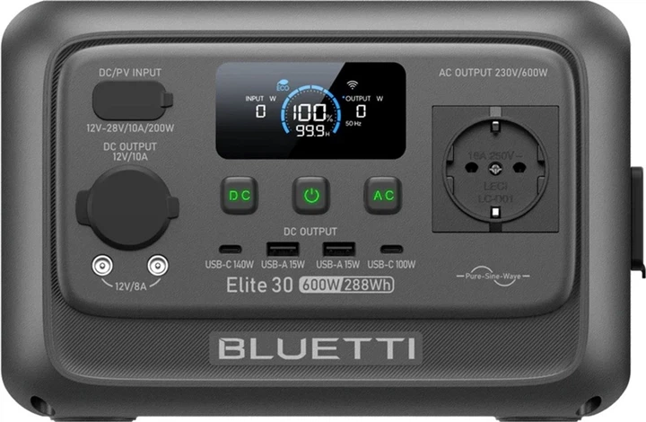 Зарядна станція Bluetti Elite 30 V2 / 600 Вт / 288 Вт⋅год / LiFePO4 - изображение 3