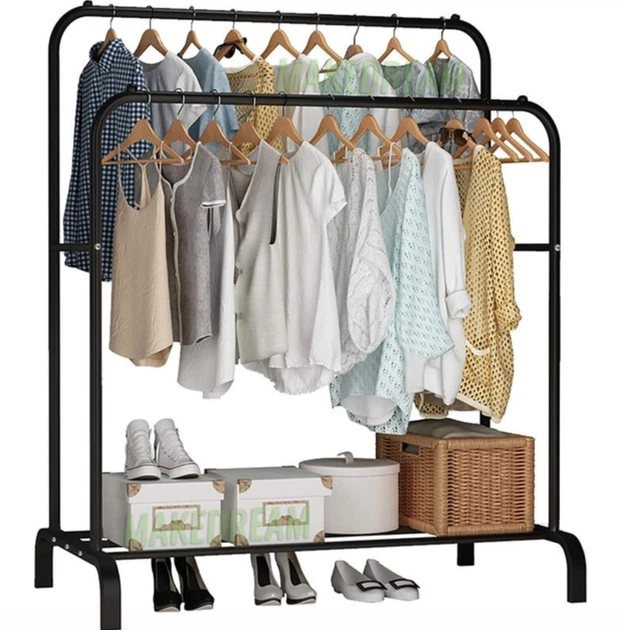 Подвійна стійка-вішак для одягу та полиці взуття Loft Rack підлогова - изображение 3