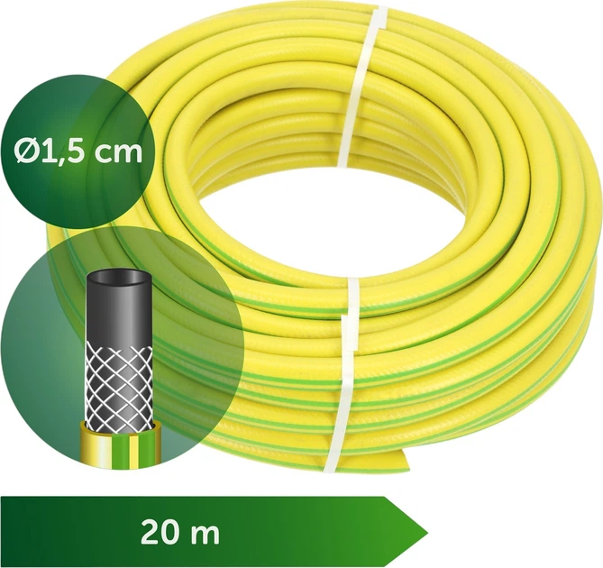 Wąż ogrodowy Kadax K3008 20 m 1/2" Żółto-zielony (149327) - obraz 4