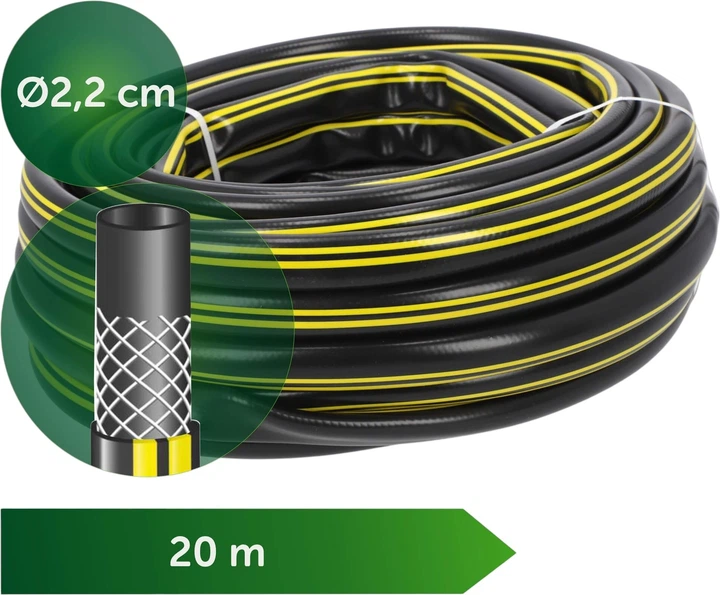 Шланг садовий Kadax K3007 20 м 3/4" Чорно-жовтий (149323) - зображення 4