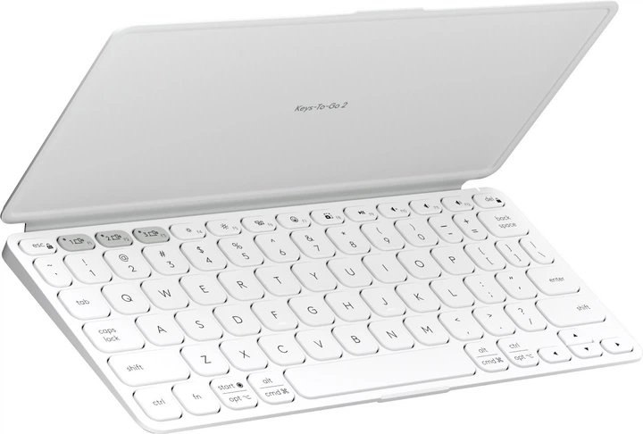 Клавіатура бездротова Logitech Keys-To-Go 2 US Bluetooth Pale Gray (920-012985) - зображення 3