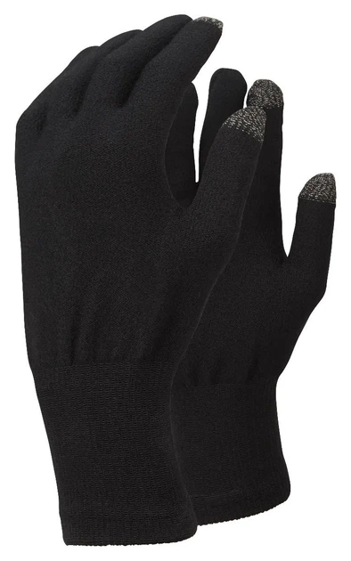 Перчатки трекинговые сенсорные Trekmates Merino Touch Glove Black S (100026878) - изображение 2
