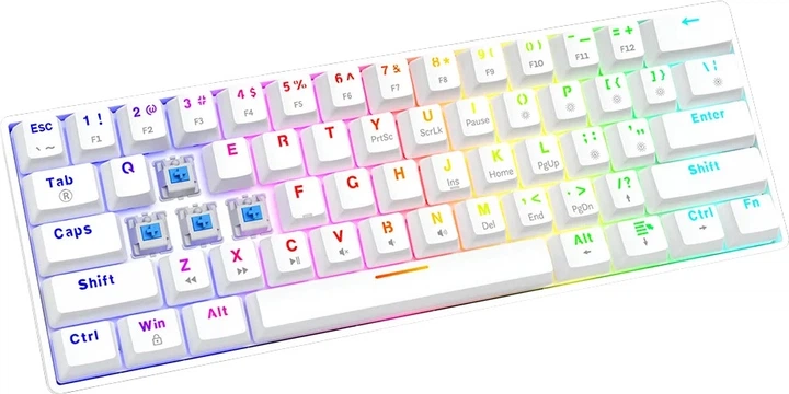 Клавіатура дротова Savio Whiteout X2 Outemu Blue USB White (SAVGK-WHITEOUT X2 BLUE) - зображення 3