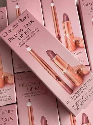 Олівець для губ + помада Charlotte Tilbury Mini Pillow Talk Lipstick & Liner Set 0.8 г + 1.5 г - зображення 3