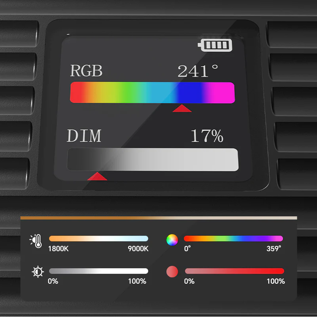 Накамерне світло Ulanzi K20 RGB 20W Panel light (L207) - Фото 11 Накамерне світло Ulanzi K20 RGB 20W Panel light (L207) - изображение 11