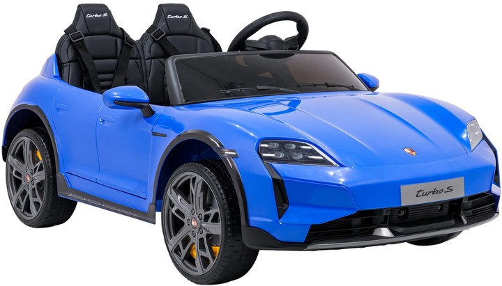 Samochód elektryczny dla dzieci Porsche Taycan Turbo S 2-osobowy Niebieski (5903864988260) - obraz 2