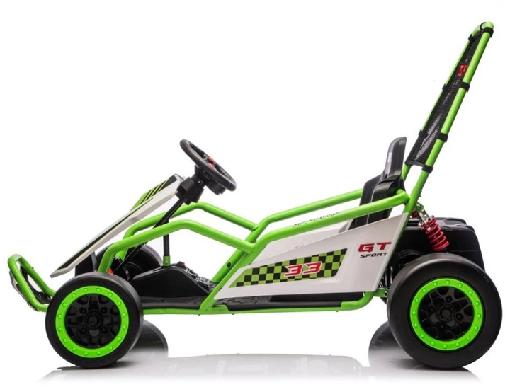 Samochód elektryczny dla dzieci Gokart Tornado z Funkcją Driftu 1-osobowy Zielony (5903864977615) - obraz 2