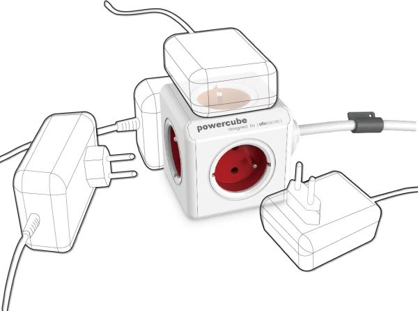 Rozgałęźnik sieciowy Power Cube Extended 5 gniazd 1.5 m Blue (2300BL/FREXPC) - obraz 2