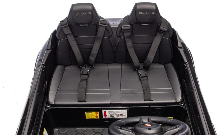 Samochód elektryczny dla dzieci Porsche Taycan Turbo S 2-osobowy Czarny (5903864988291) - obraz 5