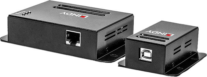 Hub USB Lindy 4 Port USB 2.0 Cat.6 Metal Black (4002888426817) - obraz 4