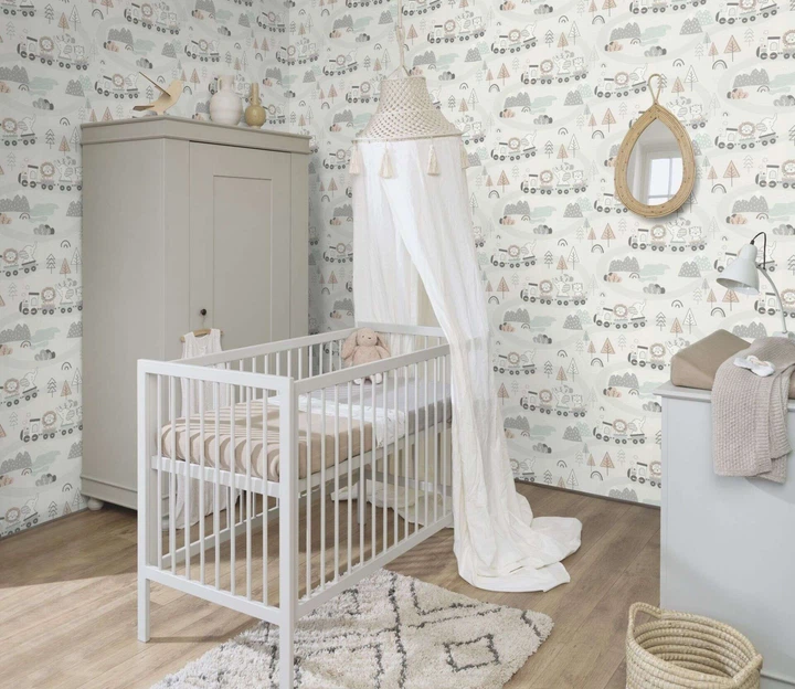 Флизелиновые обои винил горячего тиснения Rasch Kids World 2 302332 бежевый (0,53х10,05м) - изображение 6