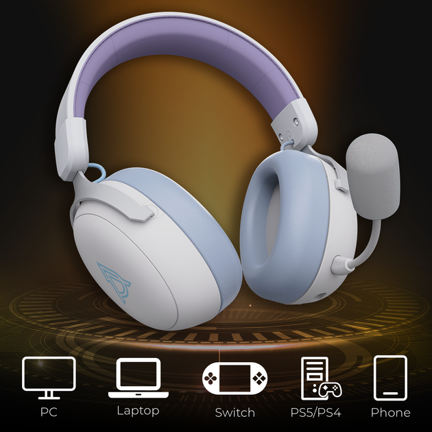 Наушники Ajazz AHM08 MAX 3-Mode White (AHM08-MAX-PWB) - изображение 17