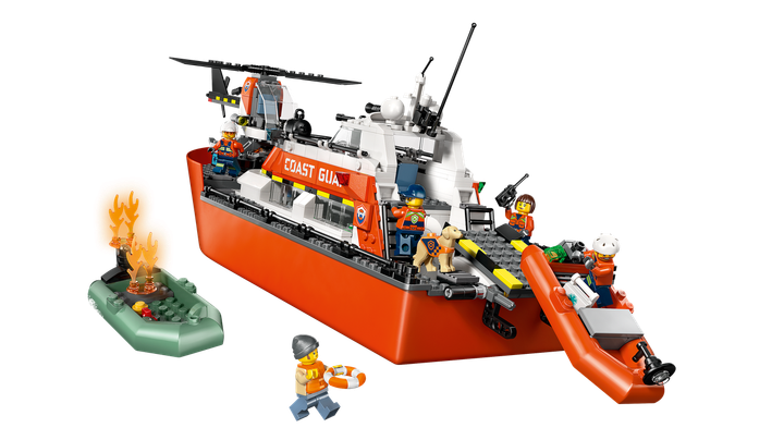 Конструктор Lego City Рятувальний корабель та вертоліт берегової охорони 60504 - зображення 6