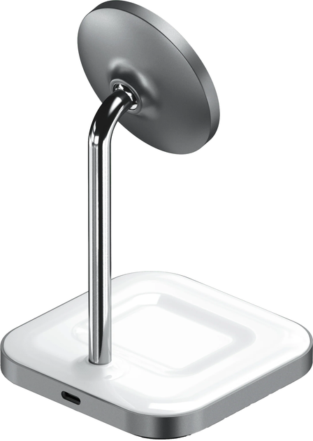 Bezprzewodowa ładowarka Satechi 2-in-1 Magnetic Wireless Charging Stand White (ST-WMCS2M) - obraz 4