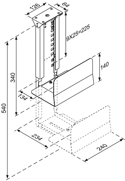 Тримач системного блоку Neomounts D200 Black (CPU-D200BLACK) - зображення 3