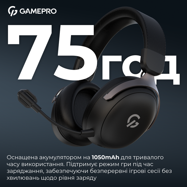 Наушники GamePro Asgard Freya Pro Wireless 7.1 (HSW201B) 4-Mode - Фото 5 Наушники GamePro Asgard Freya Pro Wireless 7.1 (HSW201B) 4-Mode - изображение 5