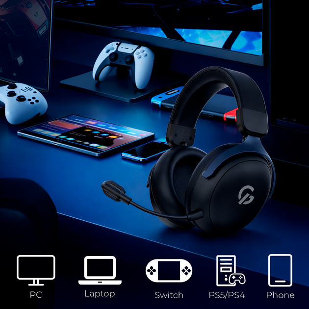 Наушники GamePro Asgard Freya Pro Wireless 7.1 (HSW201B) 4-Mode - Фото 6 Наушники GamePro Asgard Freya Pro Wireless 7.1 (HSW201B) 4-Mode - изображение 6