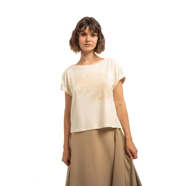 Женская футболка с принтом Turbat Misool Wmn cloud cream/brown M (100085493) - Фото 1 Женская футболка с принтом Turbat Misool Wmn cloud cream/brown M (100085493) - изображение 1