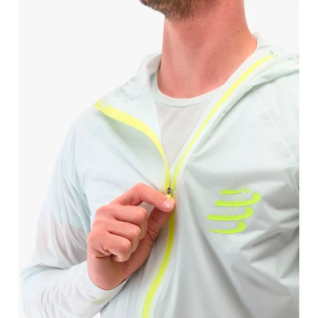 Куртка мужская демисезонная Compressport Hurricane Waterproof 10/10 Jacket Ice flow S (100077725) - изображение 4