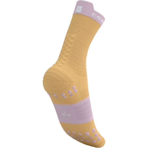 Носки компрессионные высокие Compressport Pro Racing Socks V4.0 Run High Buff orange/roseate M (100077545) - изображение 4