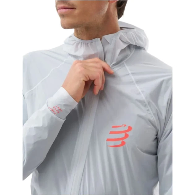 Куртка мужская демисезонная Compressport Hurricane Waterproof 10/10 Jacket grey dawn M (100084832) - Фото 3 Куртка мужская демисезонная Compressport Hurricane Waterproof 10/10 Jacket grey dawn M (100084832) - изображение 3