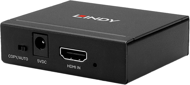Hub Lindy 2 Port HDMI 2.0 Metal Black (4002888381581) - obraz 5