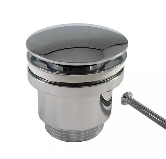 Донный клапан для умывальника клик-клак 1 1/4" хром Frap F62 - Фото 1 Донный клапан для умывальника клик-клак 1 1/4" хром Frap F62 - изображение 1