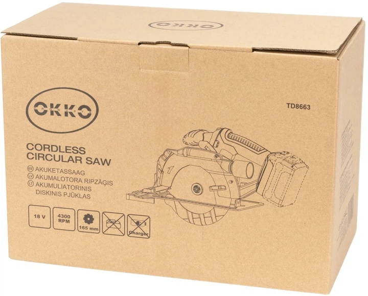 Piła tarczowa OKKO TD8663 18 V (4772013451471) - obraz 5