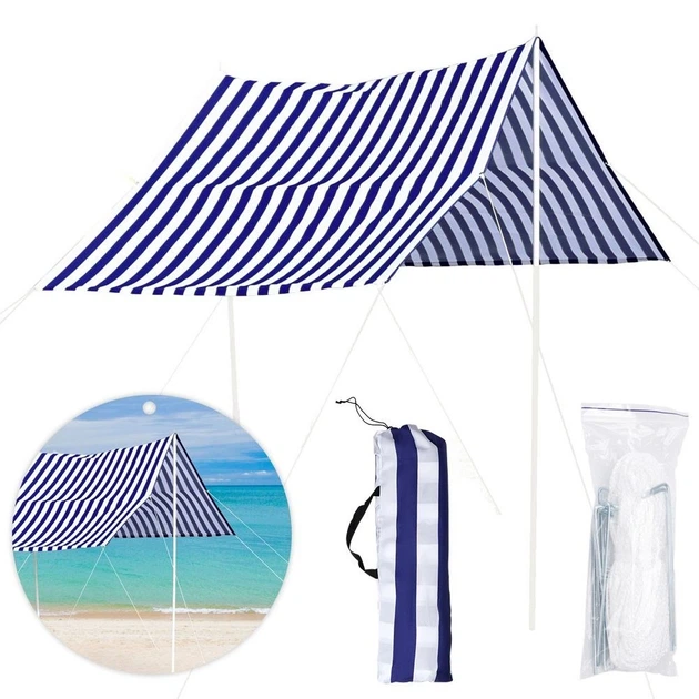 Baldachim plażowy AM/63 489194-N podwójny Biało-niebieski (5904316460556) - obraz 7