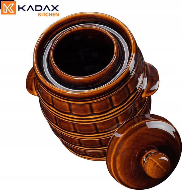 Beczka kamionkowa Kadax Helios z pokrywką z kolnierzem 16 l (5903699476871) - obraz 2