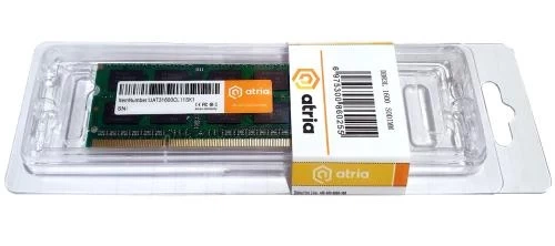 Пам'ять SO-DIMM, DDR3, 8Gb, 1600 MHz, Atria, 1.35V (UAT31600CL11SLK1/8) - Фото 1 Пам'ять SO-DIMM, DDR3, 8Gb, 1600 MHz, Atria, 1.35V (UAT31600CL11SLK1/8) - изображение 1