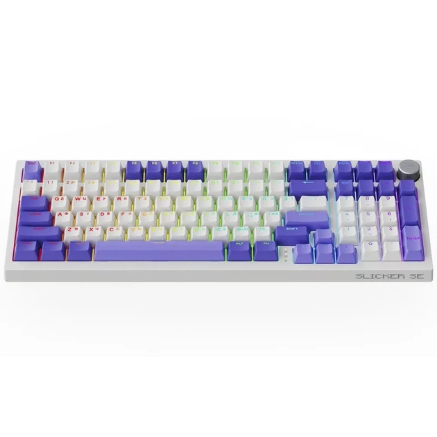 Беспроводная клавиатура Proove Gaming Slicker Special Edition (Ukraine Layout) white/purple (WKSLSE022416) - изображение 2