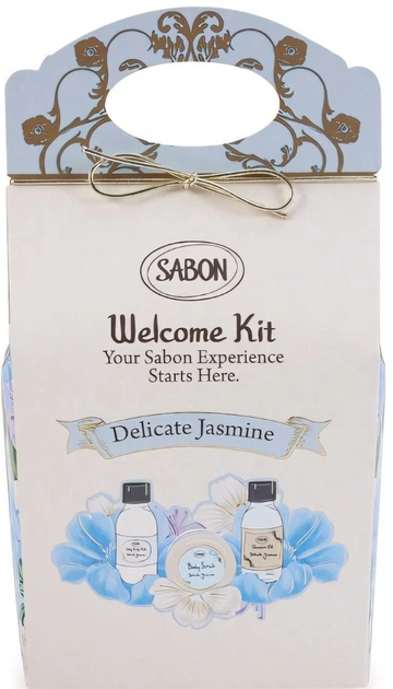 Набір косметики по догляду Sabon Delicat Jasmine Молочко для тіла 50 мл + Олія для душу 100 мл + Скраб для тіла 60 мл (7290118806912) - зображення 2