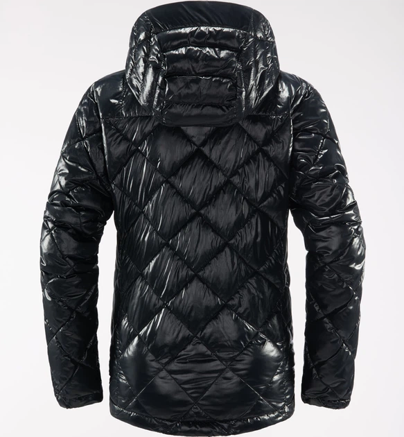 Жіночий зимовий мікропуховик Haglofs Roc Mimic Hood теплий чорного кольору розмір XS - изображение 5