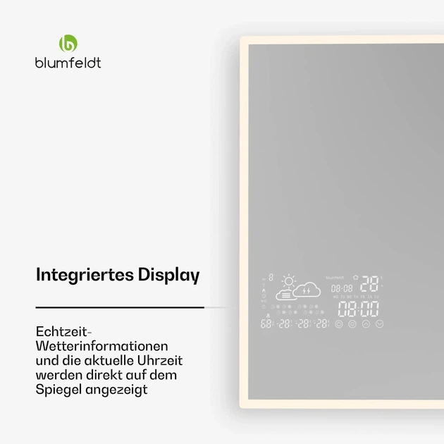 Инфракрасный обогреватель Blumfeldt ReflectiHeat Smart Настенный обогреватель-зеркало 500 Вт - изображение 5