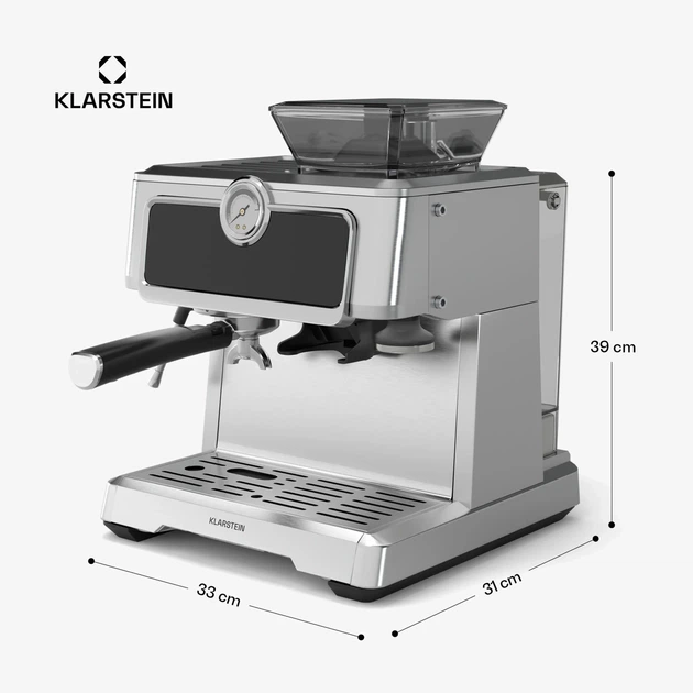 Кофемашина Klarstein GrandPresso Touch кофеварка-эспрессо с кофемолкой 20 бар 1350 Вт - изображение 7