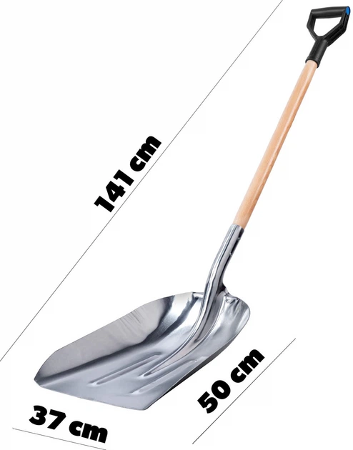 Лопата для снігу Kadax 141 x 37 см Срібна (K3467) - зображення 5