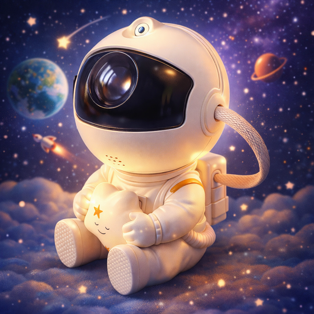 Світильник-нічник LED з пультом Luminaria Astronaut 5W USB 5V/2А Дитячий нічник-проектор зоряного неба (6951712318867) - зображення 9