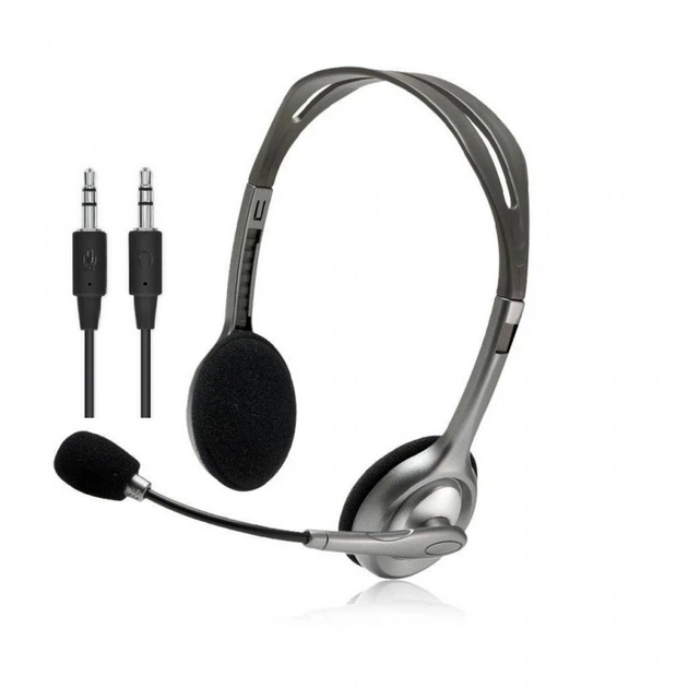 Наушники Logitech H110 Stereo Headset with 2*3pin jacks (981-000271) (16160) - Фото 1 Наушники Logitech H110 Stereo Headset with 2*3pin jacks (981-000271) (16160) - изображение 1