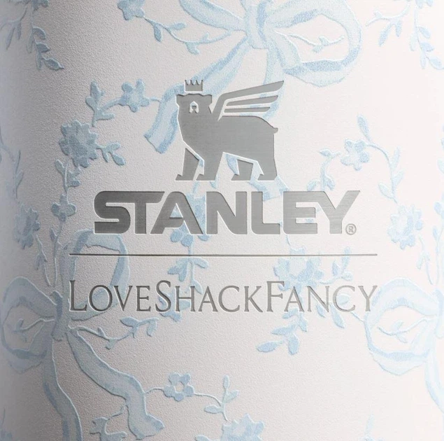 Термокружка Stanley 1913 x LoveShackFancy Holiday Quencher® H2.0 FlowState™ Tumbler | 40 OZ 1180 мл у подарунковій коробці білий з малюнком - изображение 2
