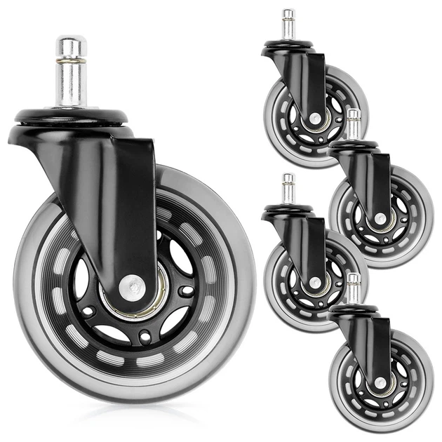 Kółka do fotela Vilde 569999 IKEA kauczukowe 7.5 cm x 10 mm 5 szt (5904316481797) - obraz 5