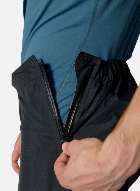 Штаны мужские Rab Downpour Mountain Pants, Black, M (Regular) (RB QWI-13-BLK-MED-RG) - изображение 6