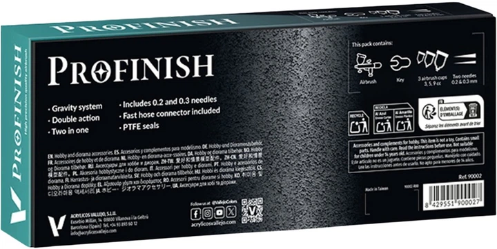  Універсальний аерограф Vallejo Profinish (8429551900027) - зображення 5