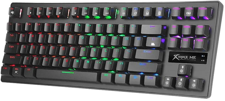 Клавіатура дротова механічна ігрова XTRIKE ME GK-979 USB з підсвічуванням TKL 5 colors Black - зображення 2