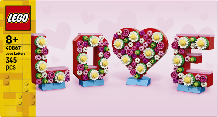 Zestaw klocków LEGO Litery pełne miłości 345 elementów (40867) - obraz 1