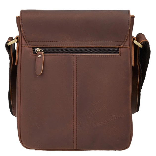 Мужская кожаная сумка через плечо BUFFALO BAGS 6228C светло-коричневый нубук - Фото 4 Мужская кожаная сумка через плечо BUFFALO BAGS 6228C светло-коричневый нубук - изображение 4