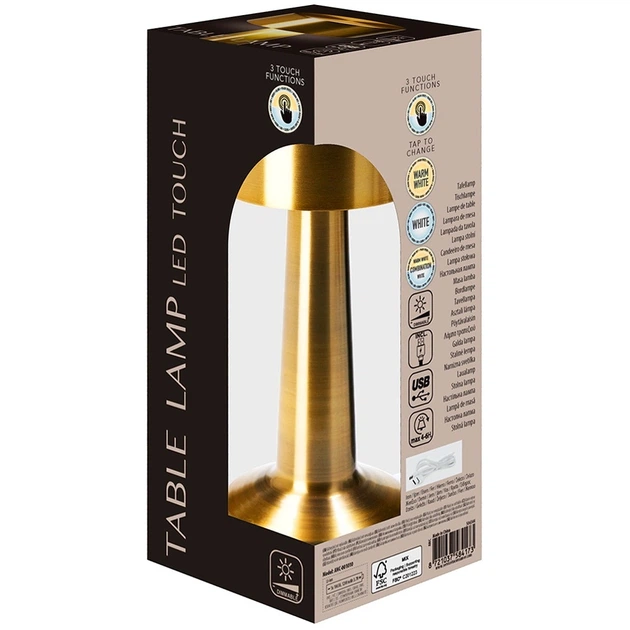 Lampka Home & Styling Collection 568160 stołowa 21 LED 21 cm Złota (8721037584173) - obraz 2