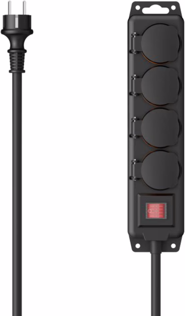 Подовжувач Hama Schuko 4m Black (4047443481399) - зображення 2