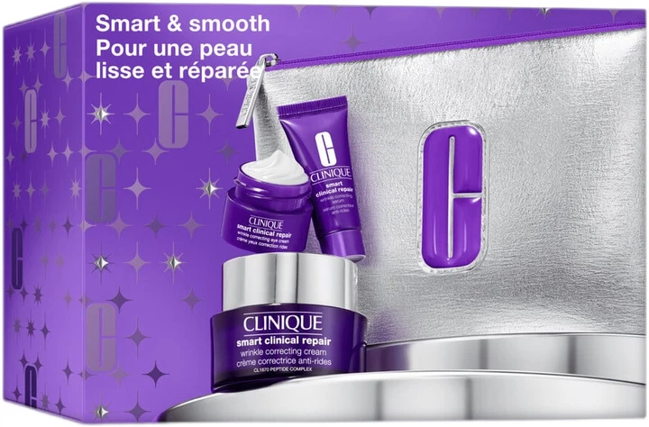 Набір для догляду за обличчям Clinique Smart Clinical Repair Косметичка + Сироватка для обличчя 50 мл + Крем для обличчя 10 мл + Крем для шкіри навколо очей 5 мл (192333275030) - зображення 5